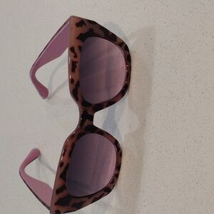 Women's Oversized Two-Tone Tortoise Shell Cateye Sunglasses - A New Day™ Tan: UV